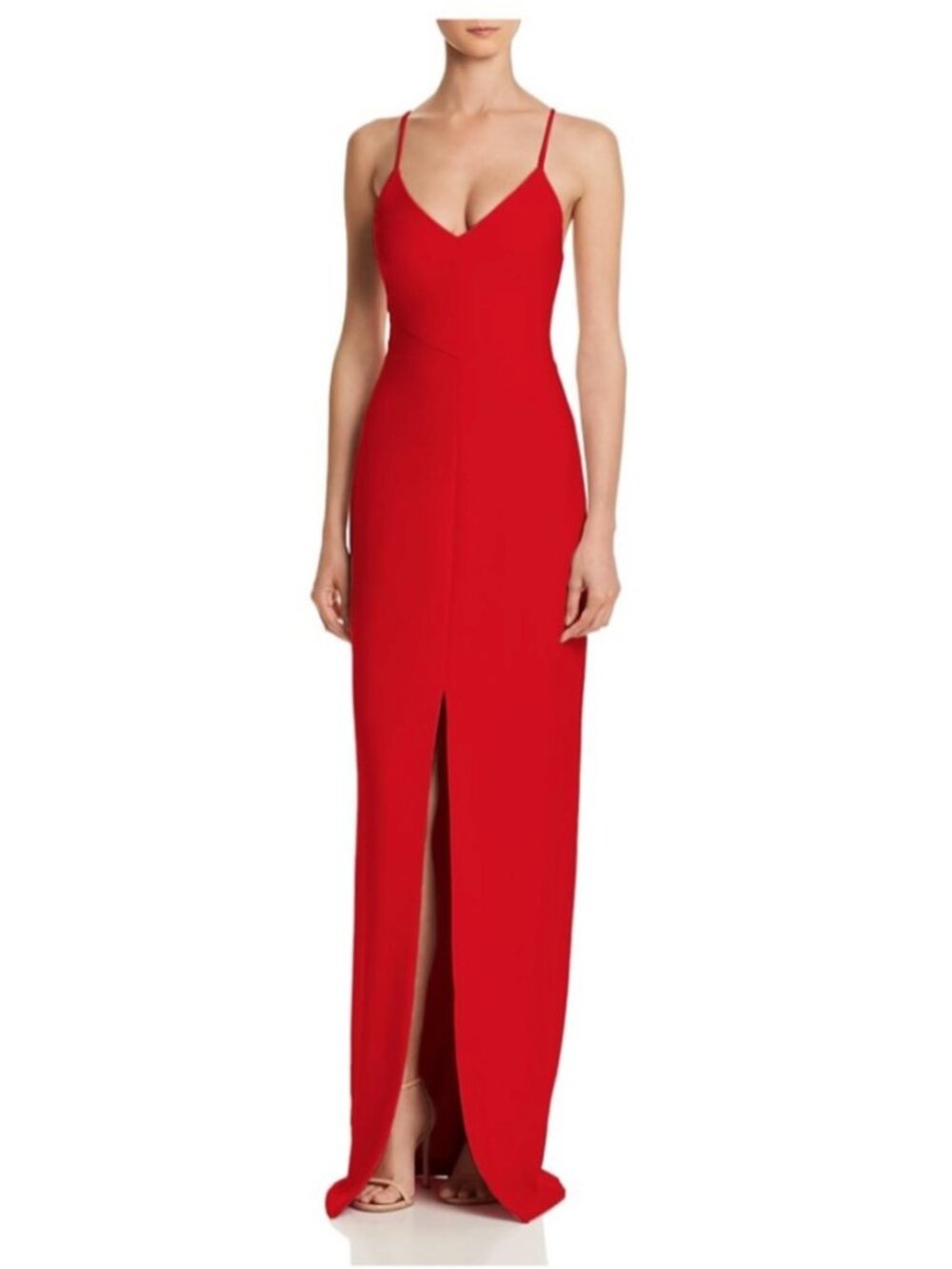 Likely | Brooklyn Front-Slit Gown Red Formal Maxi Dress | Size 2